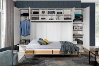 New Elegance vízszintes összecsukható ágy 90x200 - fényes fehér sklápěcí postel Bílá