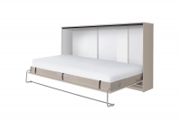 Sklápěcí postel horizontální 90x200 Basic New Elegance - congo / kašmír Sklápěcí postel pre jedného