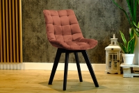 Prato kárpitozott szék, falábakon - réz Vena 1 / fekete lábak vörösréz Židle