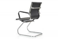 Konferenční židle Prestige Skid Eko-kůže/černá židle z chromowanymi nogami