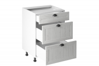 Prowansja D60S3 - Skříňka dolní se třemi zásuvkami Skříňka kuchyňská s zásuvkami 