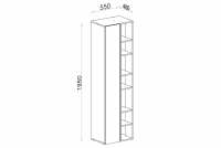 Regál Luca 4 - 55 cm - bez Pieskový / Dub olejovaný Regál Pre mladých Luca 4 - 55 cm - bez Pieskový / Dub olejowany