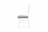 dřevěna židle Remin s čalouněným sedákem - Inari 91 / Bílý biale židle z bezowym siedziskem