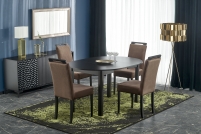 RINGO asztal, asztallap - fekete, lábak - fekete (102-142x102x76 cm) (2p=1db) ringo stůl Barva Deska Fekete, Nohy - Fekete (102-142x102x76 cm) (2p=1szt)