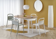 RINGO asztal - asztallap: kézműves  tölgyfa, lábak - fehér (102-142x102x76 cm) (2p=1db)  ringo stůl Barva Deska Dub craft, Nohy - Bílý (102-142x102x76 cm) (2p=1szt)