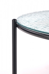 Konferenční stolek Rosalia - transparentní / černá rosalia Konferenční stolek bezbarvý - Černý