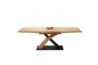 Sandor 3 összecsukható asztal 160/200x90 cm - tölgyfa sárga / fekete Stůl sandor