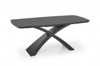 SILVESTRO Stůl rozkládací Deska - tmavý popel, noga - Černý silvestro stůl rozkládací Deska - tmavý popel, noga - Černý