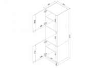 vysoká skříňka kuchenny Gianna D60 PK/2133 do zabudowy piekarnika - bílý mat / dub artisan vysoká skříňka kuchenny Gianna D60 PK/2133 do zabudowy piekarnika - bílý mat / dub artisan