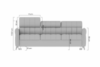 Pohovka trojmiestna Elarias rozkladacia Pohovka trojmiestna s funkciou spania Elarias 