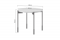 Kulatý kávový stolek Sonatia 45 cm - olivová konferenční stolek okragly Sonatia 45 cm - Oliva - Rozměry