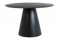 stôl okrúhly120 Angel - mramorový efekt  / šedý / Čierny Čierny okragly stôl