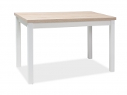 Stôl ADAM dub SONOMA/biely MAT 100x60  stOL adam dAb sonoma/biaLy mat 100x60 