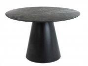 Stůl okragly 120 Angel - mramorový efekt / šedý / Černý stOL angel šedý mramorový efekt/Černý mat fi120