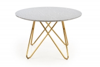 stôl Bonello - Popolový mramor / Žltý 