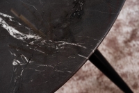 Stôl CYRYL II Čierny EFEKT KAMIENIA/Čierny/zlatý STLEAZ FI100 stôl okrúhly- efekt kamienia