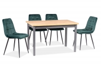 Stôl do jedálne Adam 100x60 - Dub lancelot/Antracytová Stôl z krzeslami