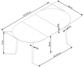 Masă de sufragerie Colorado 120-160 cm - Stejar galben/negru stůl do jídelny colorado - Dub Žlutý/Černý