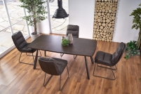 stôl Firmino - Antracytová / Tmavý orech Stôl firmino - Antracytová / Tmavý orech