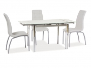Stôl GD019 biely 100(150)x70  stOL gd019 biaLy 100(150)x70 
