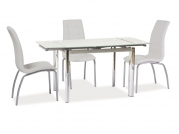 Stôl GD019 biely 100(150)x70  Stôl gd019 biely 100(150)x70