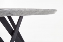 stôl Gustimo - Popolový mramor / Čierny Stôl gustimo - Popolový mramor / Čierny