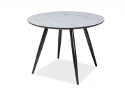 Stôl IDEAL mracamový efekt /Čierny rám 100X100  stOL ideal mramorový efekt /Čierny stelaZ 100x100 