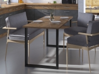 stôl Industrialny dub LANCELOT - stôl loftowy 185x67cm 