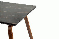 LOZANO Rozkladací stôl, Čierny mramor / orieškový Stôl jadalniany 140-200x82 lozano - Čierny mramor / Orech