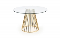 Liverpool asztal - átlátszó / arany  stůl liverpool - transparentní / Zlatý