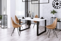 Stôl Loftowy Industrialny 185x90 - biela / čierna Biely industrialny Stôl
