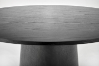 Masă GINTER Rotundă, negru (2p=1pc) stůl okragly 120 ginter - Černý