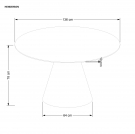 Okrúhly jedálenský stôl Henderson 136 cm - orech Stôl okrúhly136 henderson - Orech