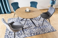 Stôl ASTER dub/Čierny rám FI 120 Stôl okragly do obývacej izby Aster 120 cm - Dub / Čierny