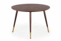 Okrúhly jedálenský stôl DOMENICO 110 cm - orech / orech / zlatá stôl okrúhly Domenico - Orech / zlaté
