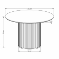 Dřevěný kulatý stůl Rodlin 120 cm - přírodní dub Stůl okragly dřevo Rodlin 120 cm - dub přírodní