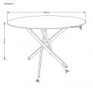 Kulatý stůl Raymond 3 - 100 cm - bílý mramor / stříbrné nohy Stůl okragly raymond 3 - 100 cm - bílá mramor / Nohy Chromovaný