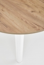 Masă RINGO Color Blat stejar artizanal, Picioare - Alb (102-142x102x76 cm) (2p=1buc) stůl okragly rozkladany 102-142 ringo - Dub craft / Alb