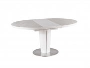 Stôl ORBIT CERAMIC biely mracamový efekt /biely MAT FI 120(160)  stOL orbit ceramic biaLy mramorový efekt /biaLy mat fi 120(160) 