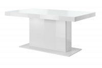 stôl Quartz 2497GP81 Biely/Biele sklo  Biely stôl 