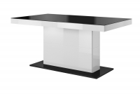 stôl Quartz 2495GP81 Čierny/Biely/Čierne sklo stôl rozkládací 
