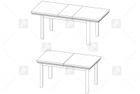 Stôl Royal ST - Borovica Nordic/Divoký dub 