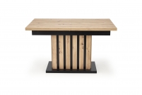 Rozkladací stôl 130-180x80 Lamello - Dub artisan / Čierny Stôl rozkladany 130-180x80 lamello - Dub artisan / Čierny
