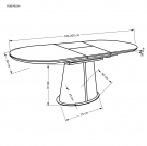 ROBINSON stůl összecsukható, béžový mramor / cappuccino / Fekete stůl rozkladany 160-200x90 robinson - béžový mramor / cappuccino / Fekete