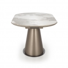 ROBINSON Rozkladací stôl, béžový mramor / cappuccino / Čierny Stôl rozkladany 160-200x90 robinson - béžový mramor / cappuccino / Čierny