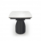 OSMAN Rozkladací stôl, Biely mramor / Čierny Stôl rozkladany 160-220x90 osman - Biely mramor / Čierny