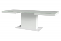 stôl Quartz 2497GP81 Biely/Biele sklo  Biely Rozkladací stôl