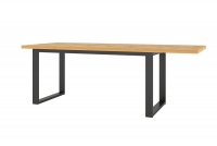 Rozkladací jedálenský stôl 170-220 Halle 92 - dub wotan / čierny Stôl 220 cm