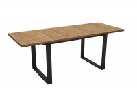 Rozkladací stôl do jedálne 140-200 - Dub Wotan  stôl z metalowymi nogami 