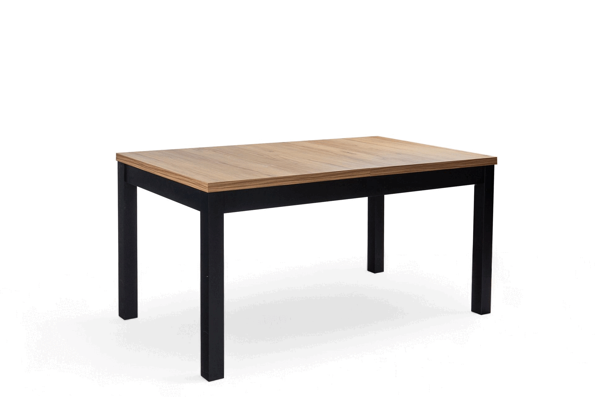 Rozkládací jídelní stůl Werona 160-240 cm - dub starodávný / černé nohy Stůl rozkladany pro jídelny 160-240x90 cm Werona na drewnianych nogach - dub pradawny / černé nožičky